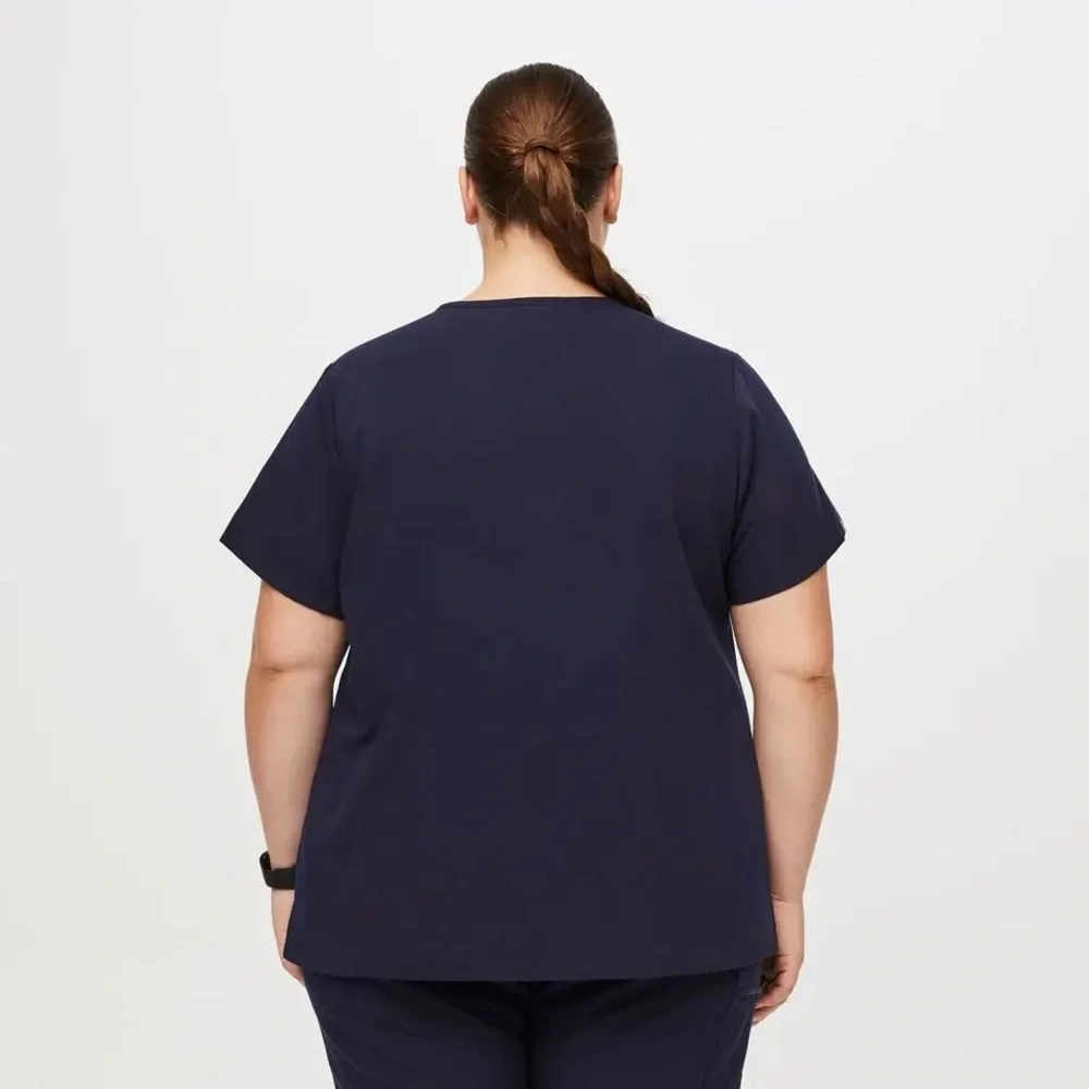NWT FIGS Casma Three Pocket Navy Scrub Top